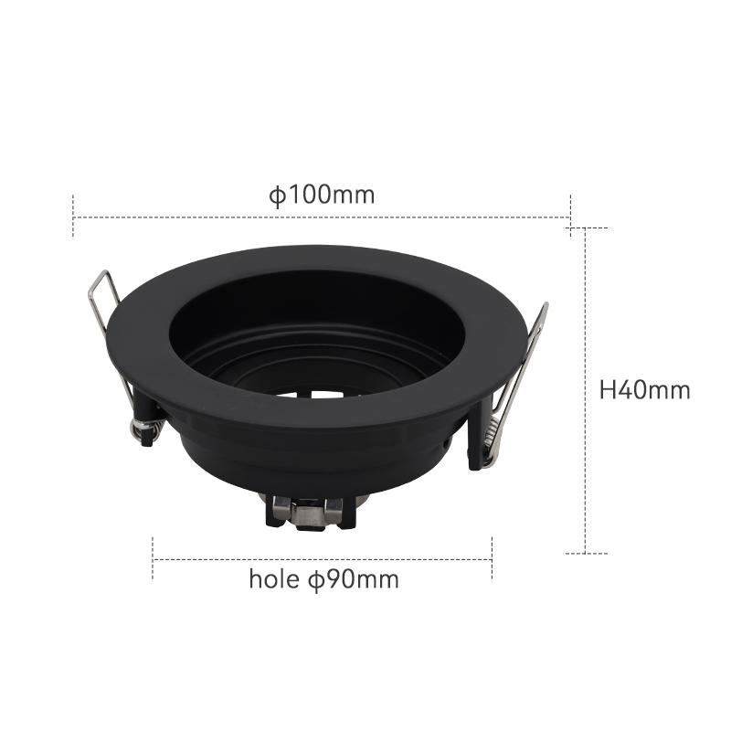 

Коммерческие квадратные белые черные регулируемые встраиваемые точечные светильники рамка для светильника светодиодные лампы GU10 MR16 фитинги для ламп чёрный