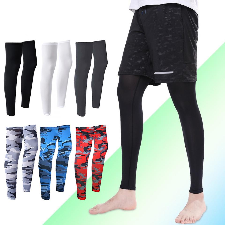 1Pair Thin Breathable Knee Pads Silicone Summer Ice Thread Extended Leg Cover Anti-slip Sun Protection Leg Covers Cycling