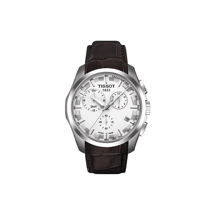 

TISSOT Kutu Collection Quartz Movement 100m Water Resistance Men s Watches Watch 41mm White Dial T035.439.16.031.00 Brown Strap