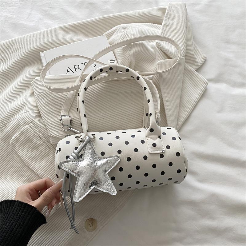 Japanese And Korean Polka Dot Handbags For Women, Cute, Foreign Style, Versatile Pillow Bag, Girly Style, Fashionable Shoulder Crossbody Bag