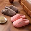 Women's Winter Non-Slip Indoor Plush Slippers - Thick-Soled Cotton for Couples