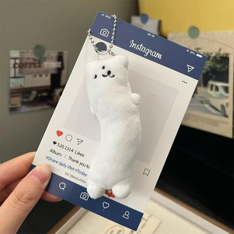 Cute Cartoon Plush Doll Keychain  Plush Toy Keychain Pendant Creative Kawaii Backpack Decoration Accessories Gifts
