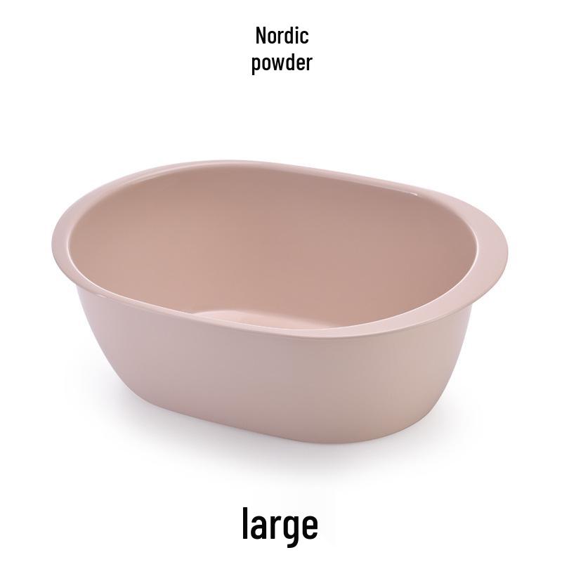 Large Oval Thickened Plastic Washbasin - Baby & Children's Bath or Laundry