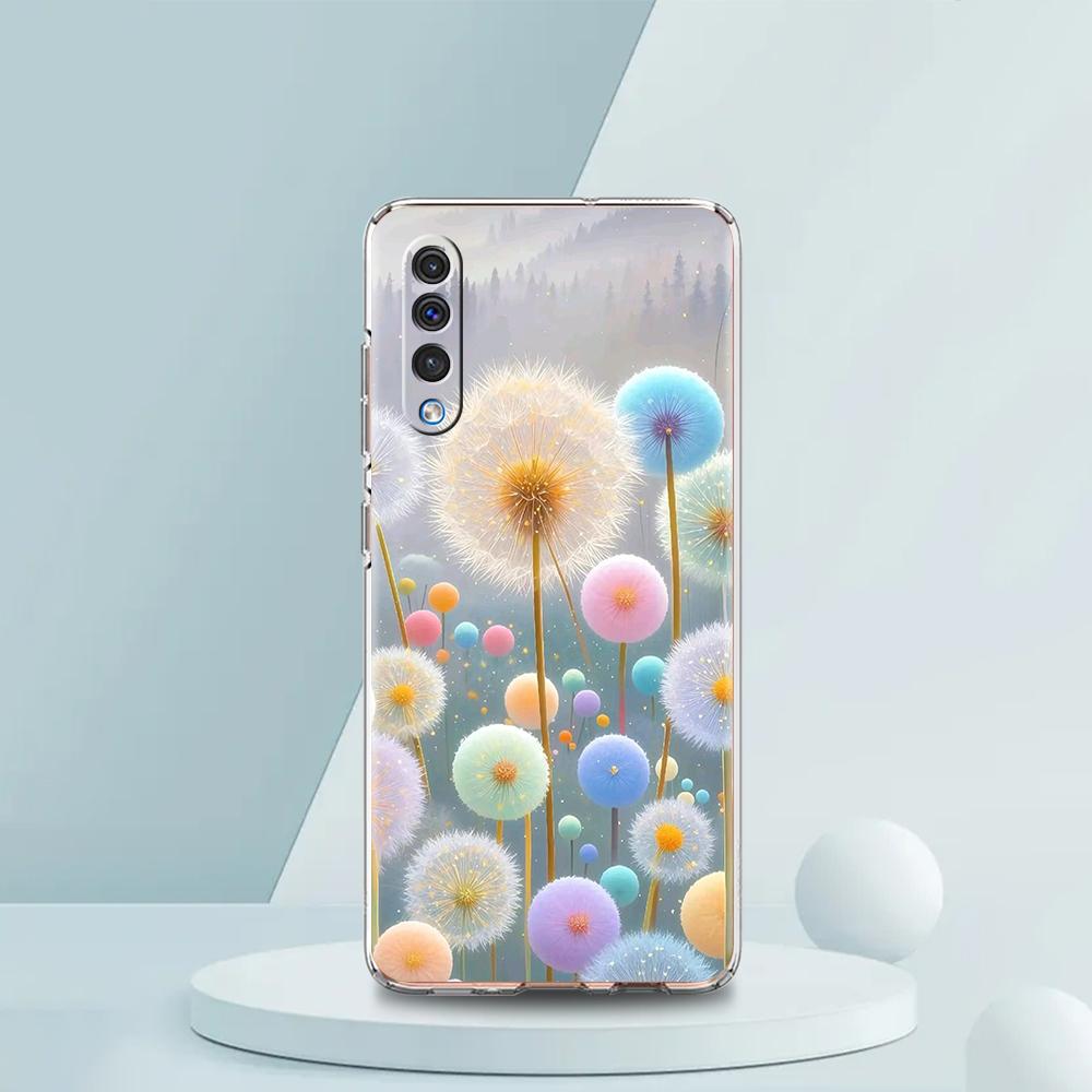 Transparent Phone Case for Samsung Galaxy A16 A14 A12 A22 A24 A42 A02 A06 A20 A30 A40 Soft TPU Cover Small Flower Stars Pattern