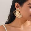 Creative Chic Petal Flower Stud Earrings for Women Wed Bridal Piercing Earring Daily Jewelry Gifts