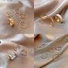 Korean Geometric Ring Set: Trendy Fashion for Index & Pinky Fingers