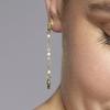 Orecchini in argento sterling 925 con smalto bianco e finitura in oro giallo 18 carati - Senai