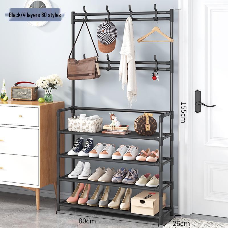 Modern Entryway Shoe and Coat Rack Cabinet: Multifunctional Storage for Shoes, Hats, and Coats