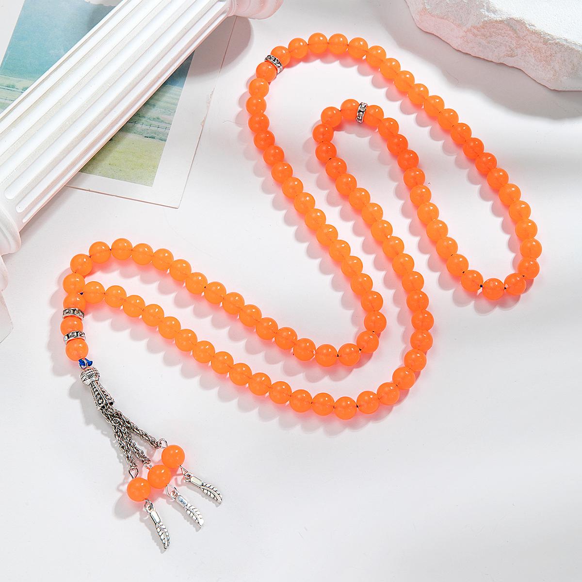 Креативный дизайн для Праздника Рамадан: Светящийся в темноте разноцветный мусульманский браслет с бусинами для молитвы Браслет с Ближнего Востока Нейтральный Молитвенный