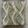 Sage Green Woven Macrame Rope Pillow Cover Coastal Boho Textured Braid Cushion Case Decor 2D Printed, Soft Peach Skin 45X45