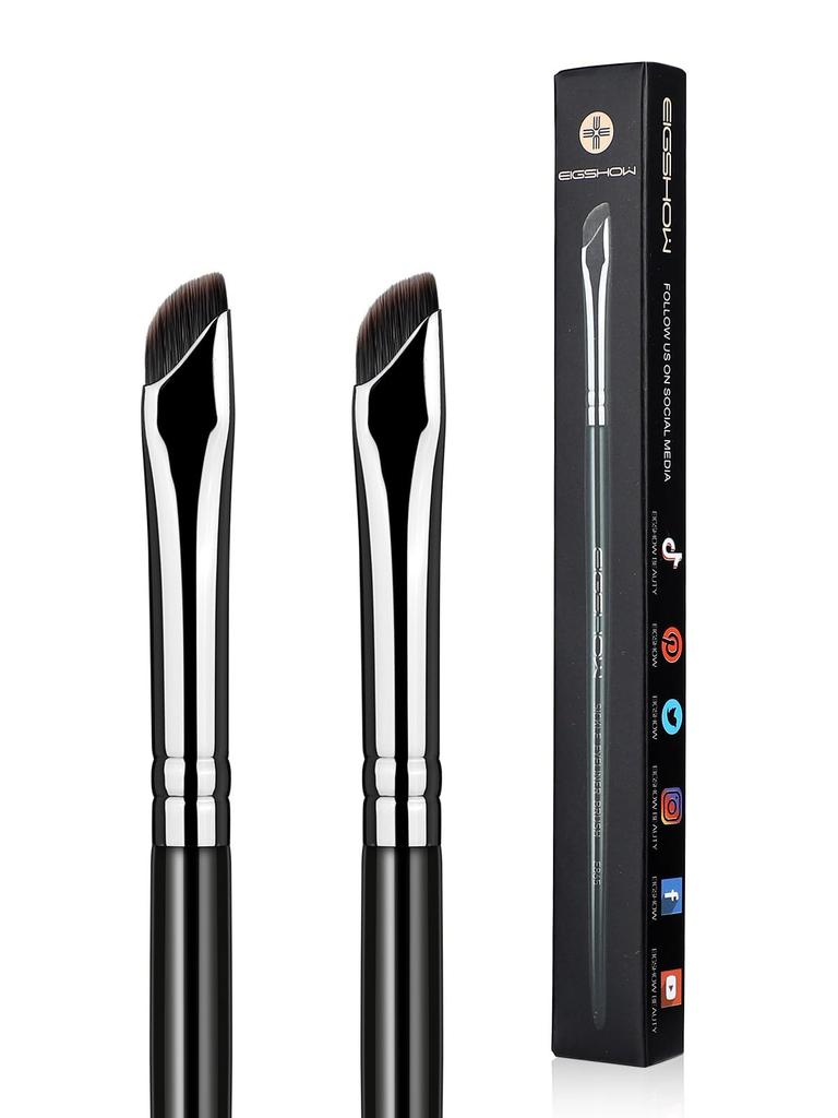 EIGSHOW Eyeliner Gel Eyeliner Makeup Precision Eyeliner for Eyebrows and Curved Bristles 2 Brush, Brush, Eyelids, Ultra-Thin (E865, Pieces)