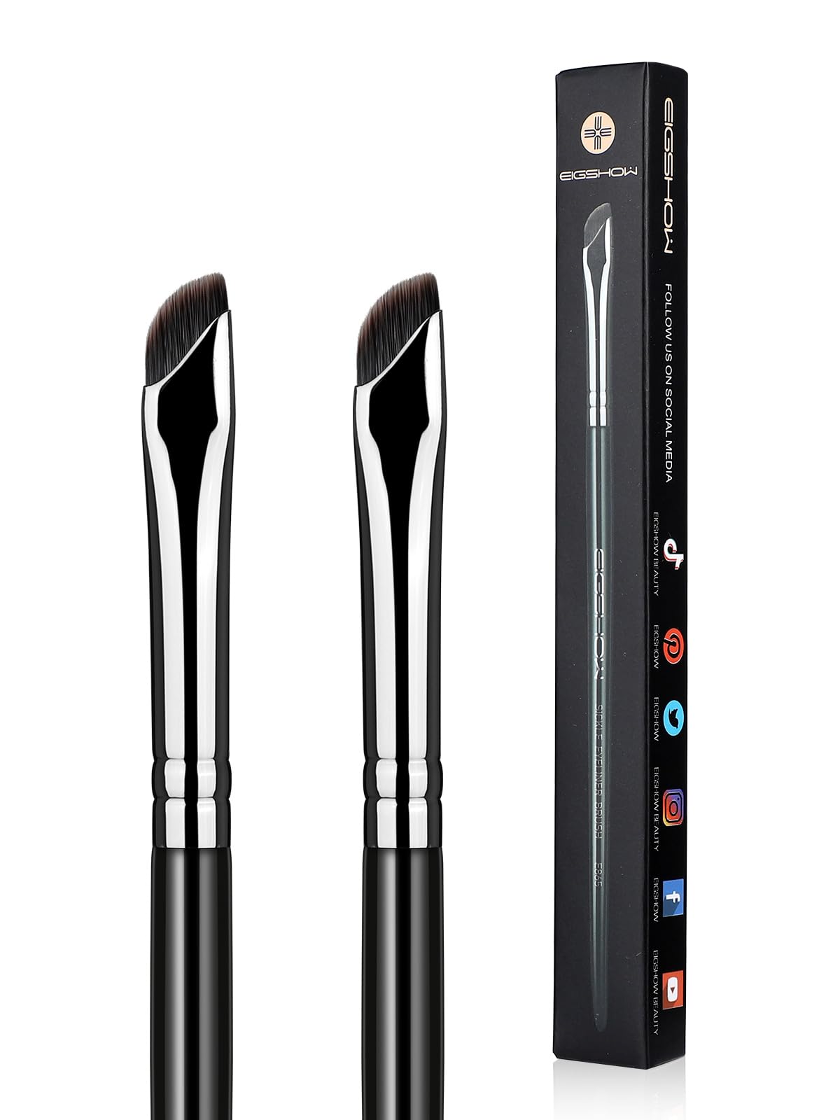 

EIGSHOW Eyeliner Gel Eyeliner Makeup Precision Eyeliner for Eyebrows and Curved Bristles 2 Brush, Brush, Eyelids, Ultra-Thin (E865, Pieces)