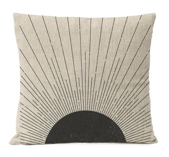 Home Decorative Black Geometric Linen Pillow Cover Boho Bohemia Throw Pillow Art Cushion Decoration Sofa Pillowcase 60x60