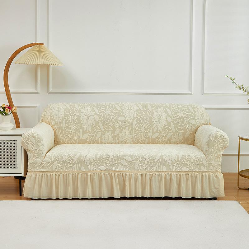 Towel Jacquard Sofa Cover Skirt Elastic Sofa Cover Living Room Combination Non-Slip Elastic Sofa Cover