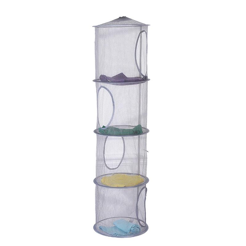 Складная подвесная сумка для хранения игрушек, корзина, мягкий гамак Тедди, сетка, 4 ремня серый