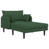 Large Chaise Lounge Dark Green Corduroy