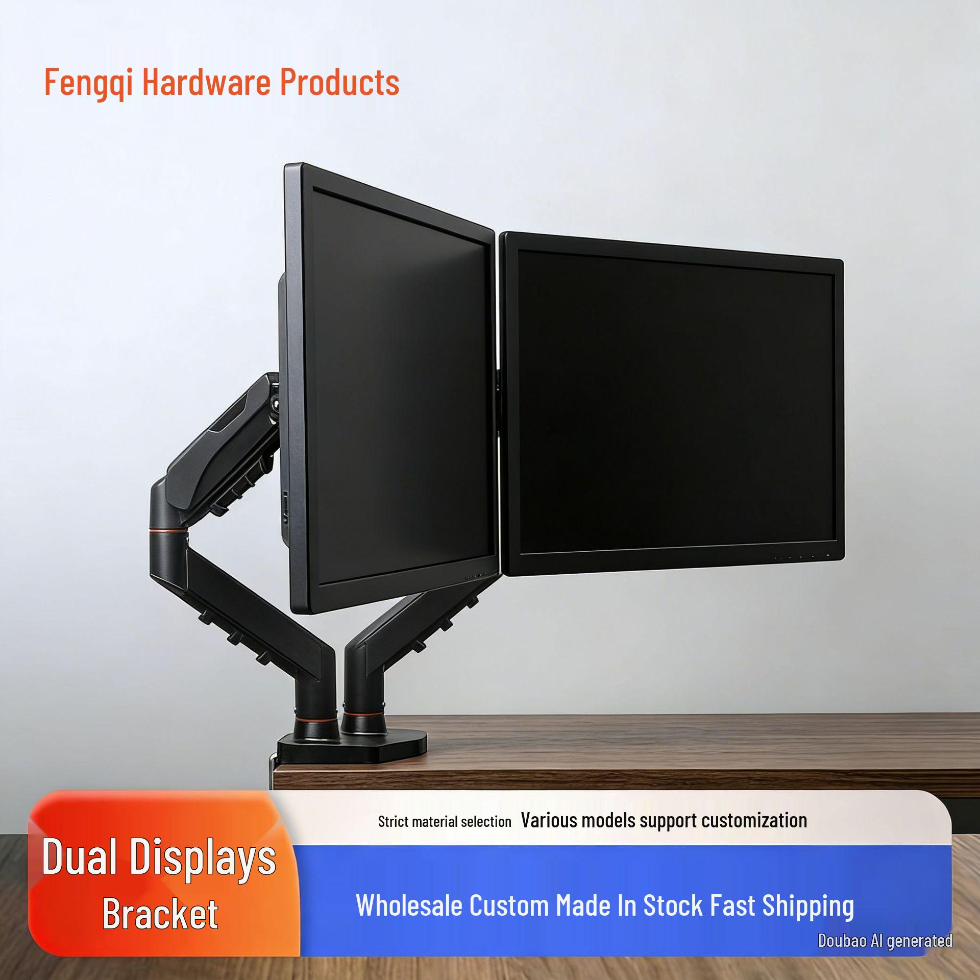 Rotating and Adjustable Dual Screen Monitor Stand with Mechanical Arm See Details