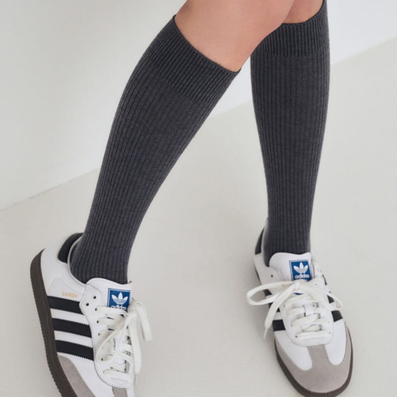 LOEIL Ribbed Wool Knee Socks - 4 Colors