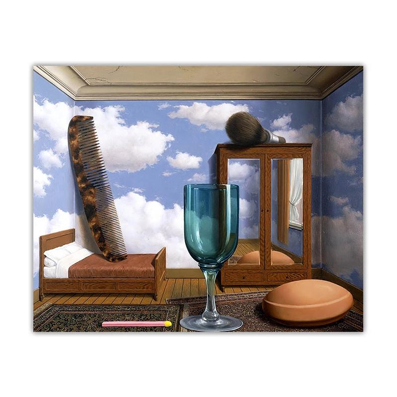 

Сюрреализм Эстетика Скандинавский Холст Картина Рене Магритт Плакаты Печать Настенные Фотографии для Декора Гостиной Куадрос 21x30cm No Frame