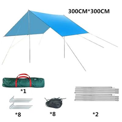 Camping Tent Waterproof Ground Tent Tarp Outdoor Large Canopy Sunshade Beach Shelter Hammock Rain Fly Cover Sun Shade