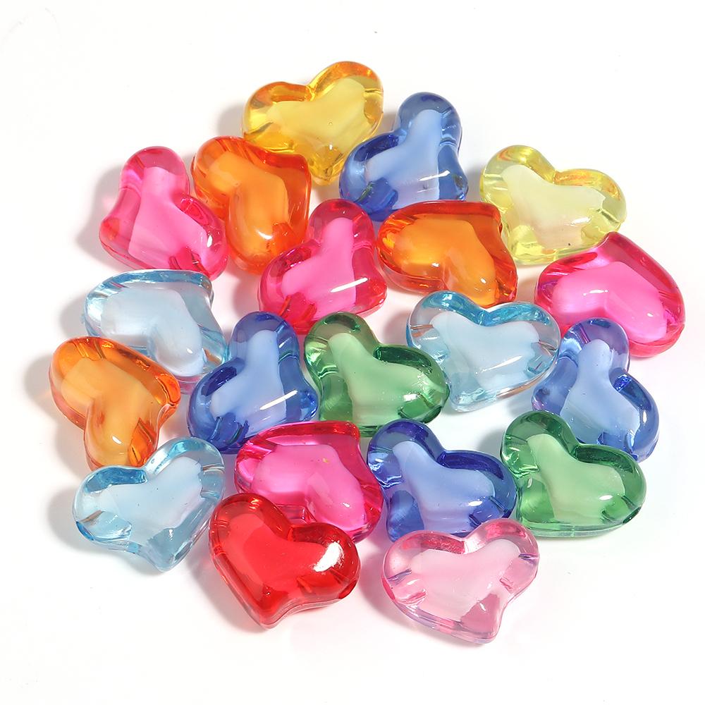 20-50pcs Candy Colored Acrylic Beads Pumpkin Star Butterfly Shape Loose Spaced Beads For DIY Fashion Bracelet Keychain Accessory