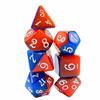 7Pcs Multi-Sided Acrylic Dices Polyhedral Dices Double Color Tabletop Game Dices