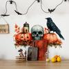 Pvc Pumpkin Halloween Skull Black Bird Maple Leaf Wall Sticker Living Room Decor