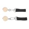 2PCS Pull Up Ball Stainless Steel and Pine Climbing Holds Pull Up Power Training Ball for Health and Fitness