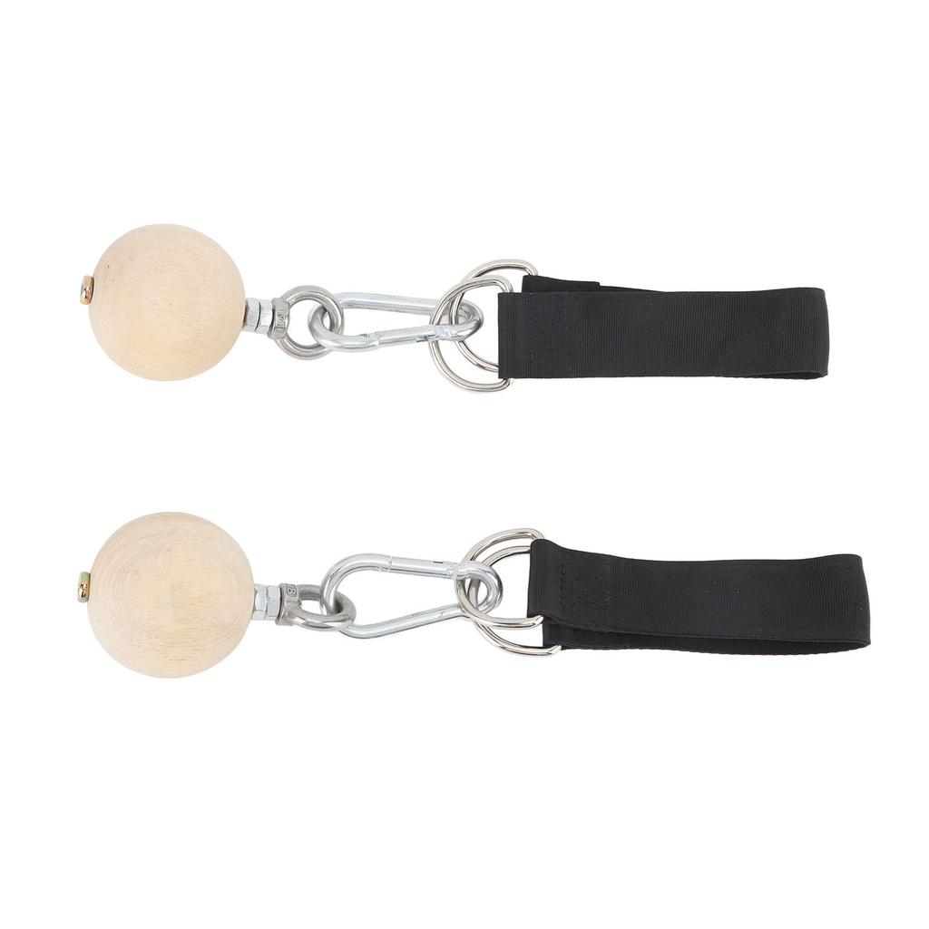 2PCS Pull Up Ball Stainless Steel and Pine Climbing Holds Pull Up Power Training Ball for Health and Fitness