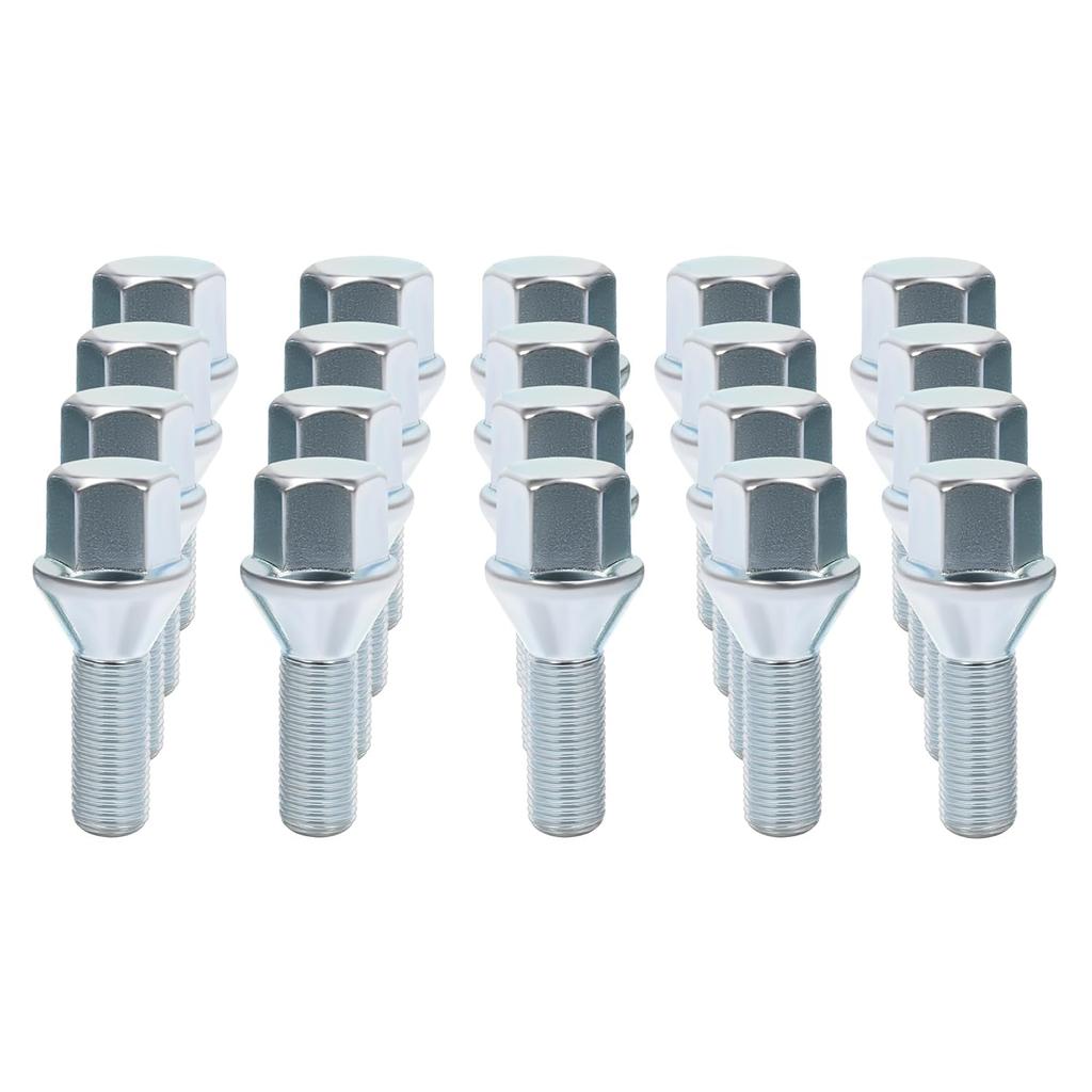 Wheel Lug Bolt M12x1.25 for Dodge  Chrysler Jeep Cherokee KL Compass 18-23 FIAT 500 500X 6509933AA 6511051AA 6106146AA
