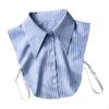 Fake Neck Blue Striped Accessories Detachable Dickey