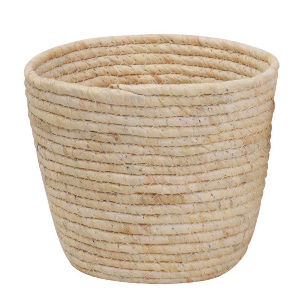 

Підвісний кошик ручної роботи з бавовняної мотузки Горщики для рослин Міцний кошик для зберігання зовні 16x11cm бежевий