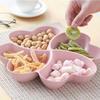 Unzerstörbare Herzförmige Party-Snack-Servierschale Vorspeisenplatte Snackschale Mehrsegmentige Snackschalen-Tablett