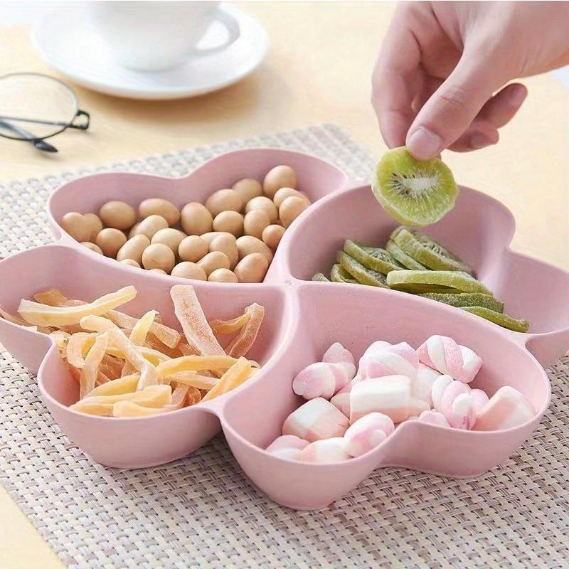 Unzerstörbare Herzförmige Party-Snack-Servierschale Vorspeisenplatte Snackschale Mehrsegmentige Snackschalen-Tablett
