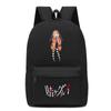 Stylish Anime Print Backpack Teens Students Unisex Casual Travel School Bag 16 Inch Oxford Fabric With Ergonomic Shoulder