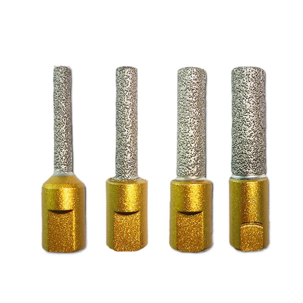 4pcs Hexagonal Shank Ceramic Tile Drilling Bit Dry-drilling M10 Thread Tile Hole Opener 6/8/10/12mm Brazing Tile Drill Bit
