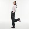 Rap Cargo Pocket Elastic Waist Leather Pants Aq1Lp260