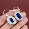 Faceted Blue Sapphire Earring 925 Sterling Silver Earring Gemstone Earrings Blue Sapphire Handmade Jewelry Antique Drop Earring Gift For Mom