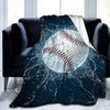Baseball Throw Blanket for Bed Couch Sofa Living Room Decor Soft Warm Lightweight Flannel Blanket Ball Sport Theme Print Blanket