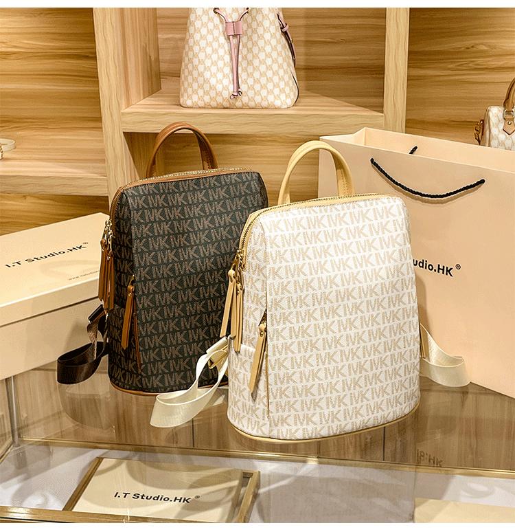 Hong Kong Genuine Leather Women's Backpack 2025 - New Summer Fashion, Large Capacity for Travel & School