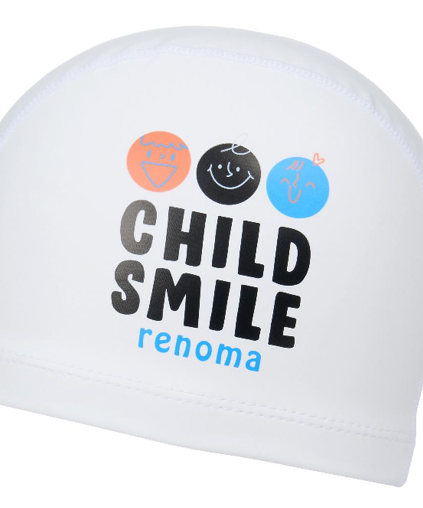 Lenomasuyeongbog Kids' Smile Face Pu Swim Cap White Ro-Rc2E055-Wh