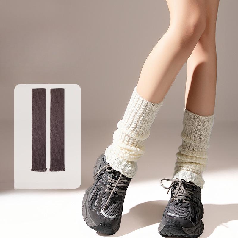 Female Autumn and Winter Warm Leg Warmers Knitted Calf Pile Pile Sock