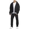 Nike Solid Color Zip-Up Hooded Jacket with Drawstring and Long Sleeves Men Outerwear Black DV7465-010