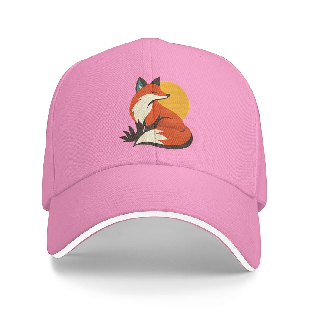 Retro Mid Century Modern Fox Art Sun Baseball Cap  Summer Street Style Hip Hop Hats For Men Adult Outdoor Sport Baseball Caps