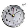 65mm Round Quartz Clock Insert with White Face and Golden or Silver Tone Trim for DIY Crafts and Repairs