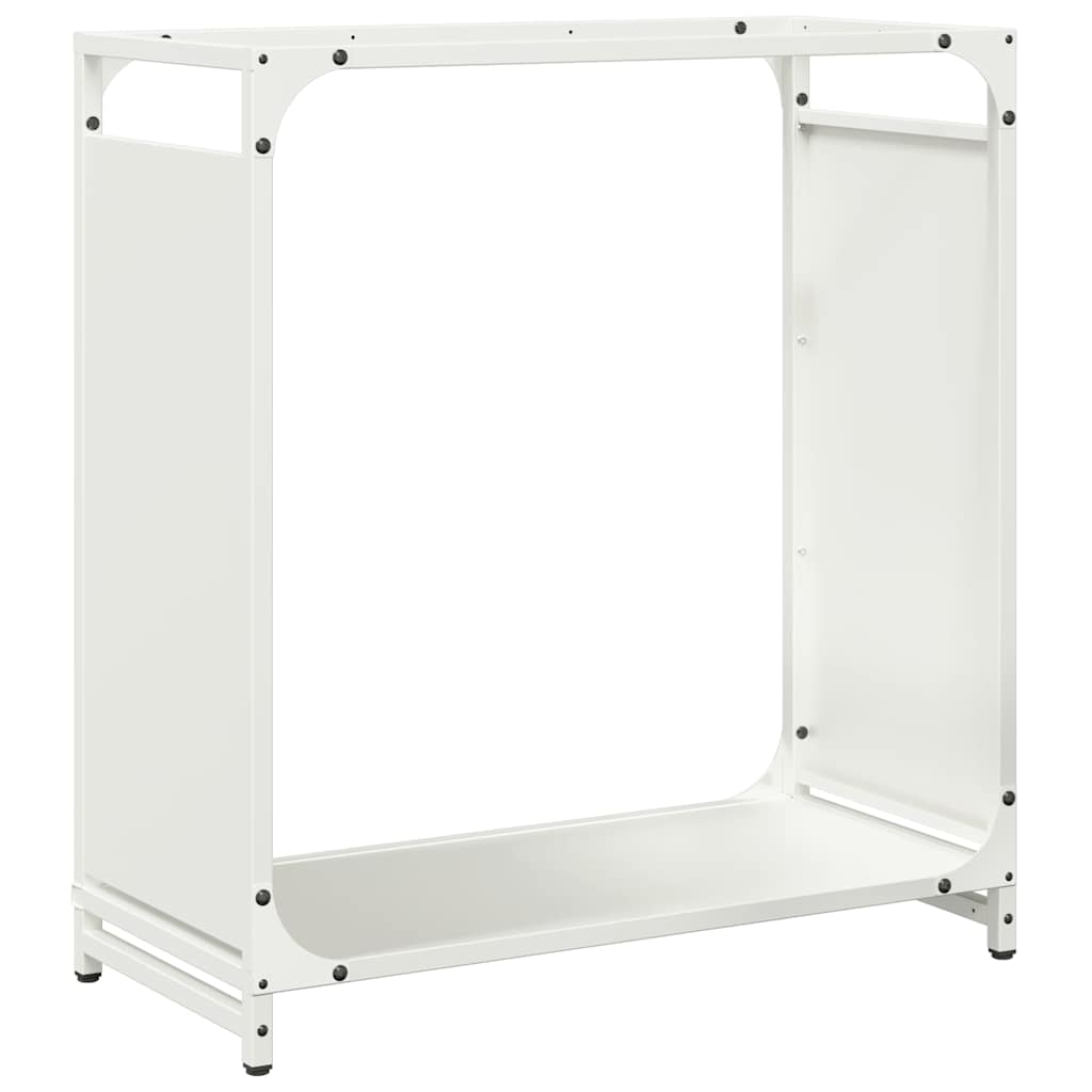 Firewood Rack White 60x28x65 cm Cold Rolled Steel