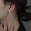 Elegant Heart-shaped Copper Stud Earrings Minimalist Geometric Design For Women