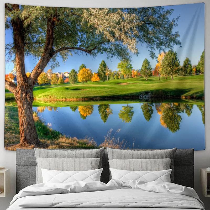 New Nordic Style Landscape Tapestry Wall Cloth Modern Simple Home Art Living Room Mural Bedroom Decorative Tapestry