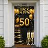Party Celebration Backdrop Glitter Design 50th Birthday Banner Adult Birthday Banner 50th Birthday Theme Banner For Adult