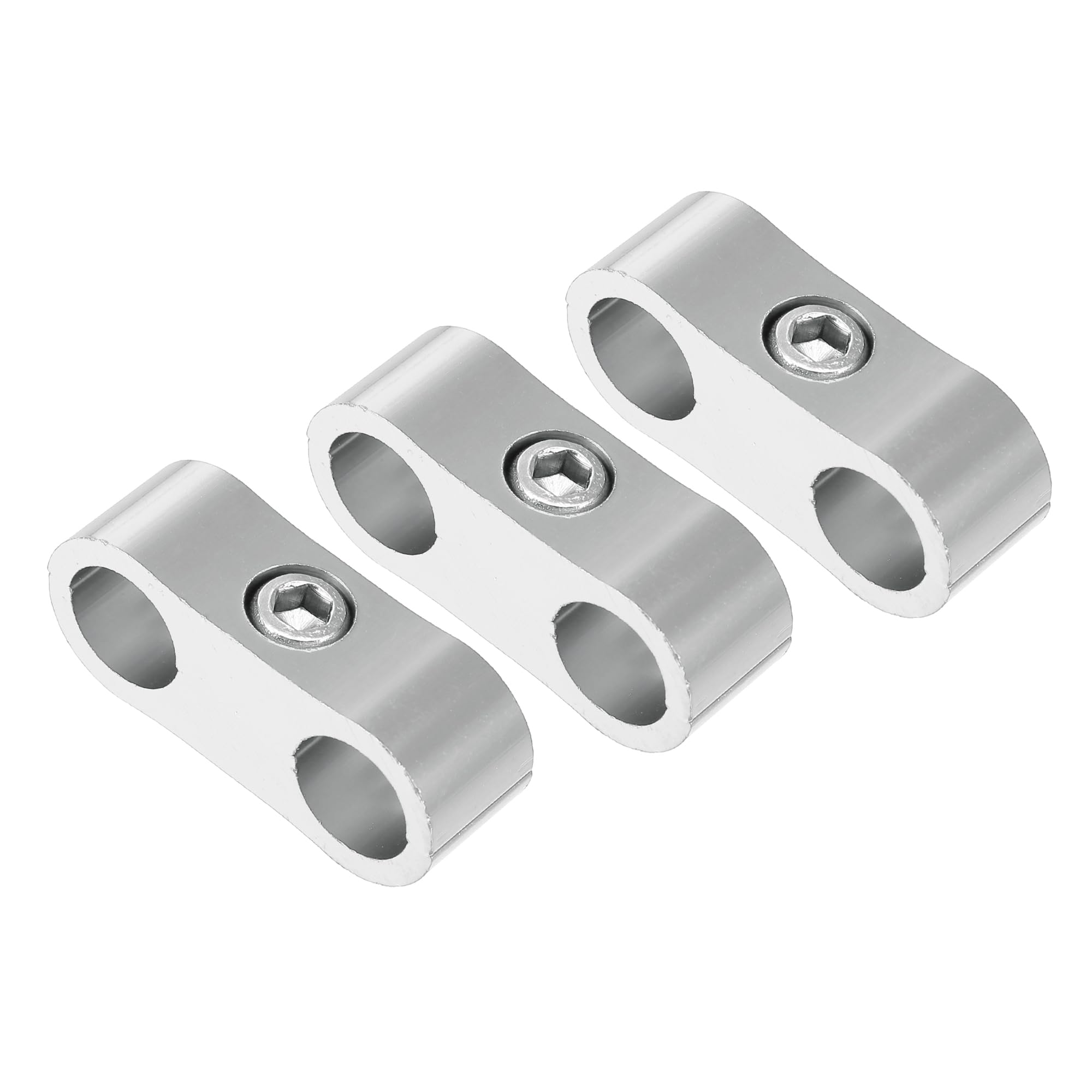 

ACROPIX AN4 Hose Separator Clamp Car Accessories Silver Tone - Pack of 3